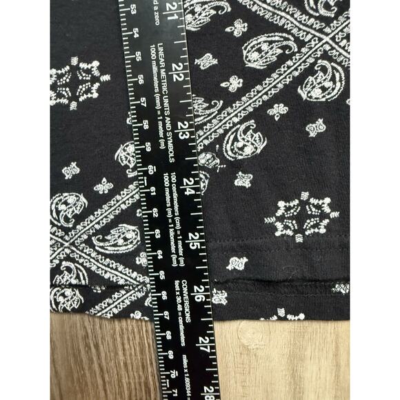 Wxyz Shirt Mens M Pattern Black GeoMetric short sleeve - Picture 5 of 6